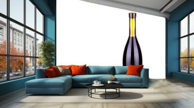 red wine and a bottle isolated Wall mural