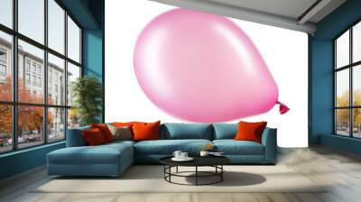 Single pink helium balloon, element of decorations Wall mural