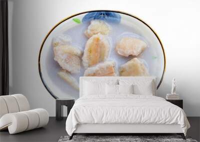 Banana in coconut milk. Thai dessert Wall mural