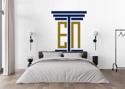 en logo design vector icon Wall mural