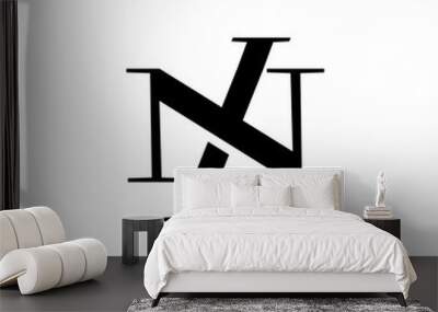 nl logo design vector icon Wall mural