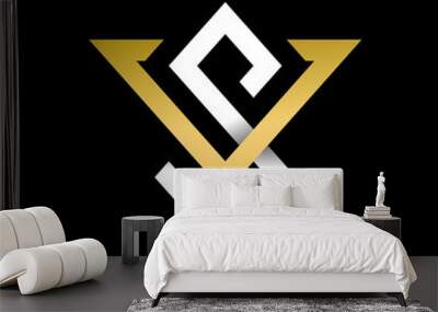 sw logo design vector Wall mural