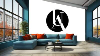 ua or au logo design vector icon symbol Wall mural