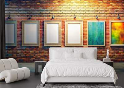 A picture on a wall informative Vibrant engaging AI-Created Content Wall mural