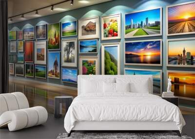 A picture on a wall informative Vibrant engaging Generative AI Wall mural