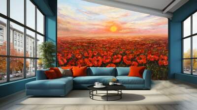 Flower fields Wall mural