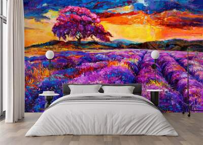 Lavender fields Wall mural