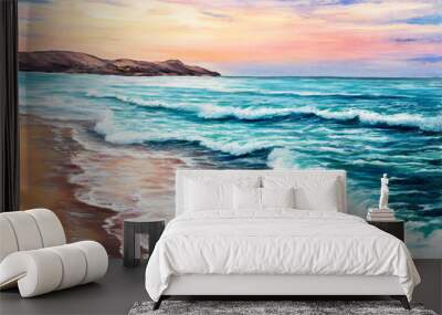 sunset over beach Wall mural