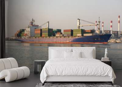 Container ship Wall mural