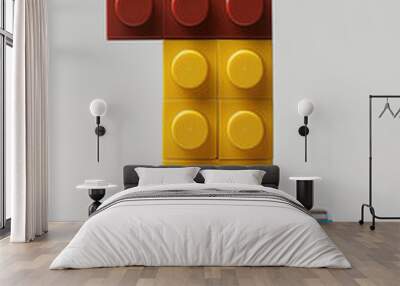 lego number one, white background Wall mural