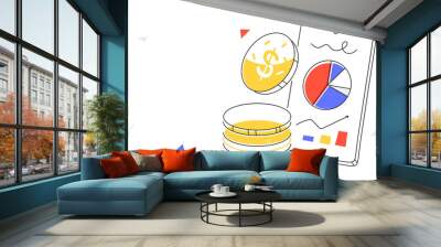 Budget - modern colorful flat design style illustration Wall mural