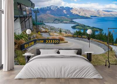 The skyline Queenstown Luge is one of the most famous activity on Queenstown skyline, New Zealand. Queenstown popular known for New Zealand's adventure capital. Wall mural