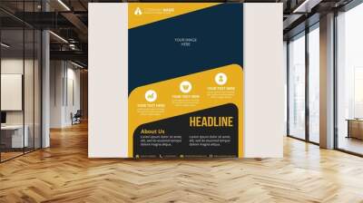 Corporate business annual report brochure flyer design. Leaflet cover presentation. Flier with Abstract geometric background. Modern publication poster magazine, layout template A4 flyer Wall mural