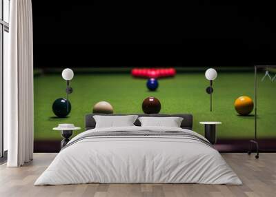 billiard balls on a table Wall mural