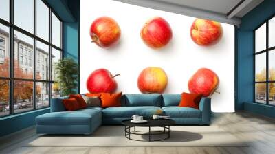 Apples Isolated on White Background Wall mural