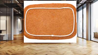 Gingerbread Cookie In Shape Of Rectangle Wall mural