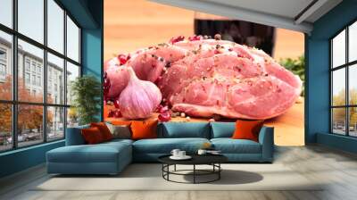 Fresh Raw Pork Chop Wall mural