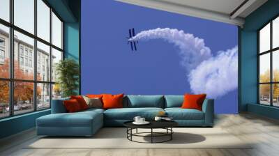 a pitts 2b performing aerobatics in the air Wall mural