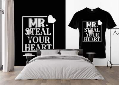 Valentine's day t-shirt designs Wall mural