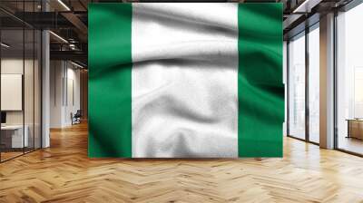 3D Flag of Nigeria satin Wall mural