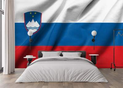 3D Flag of Slovenia satin Wall mural