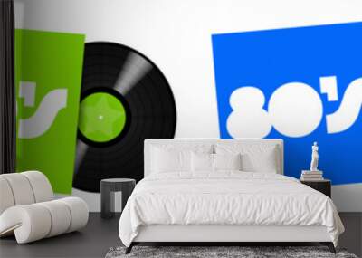 33 rpm vinyl from sixties to nineties Wall mural