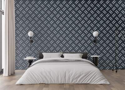 anti slip gray metal plate with diamond patter Wall mural