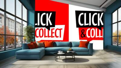 Click and collect on speech bubble Wall mural