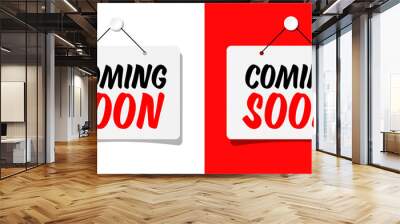 Coming soon on door sign Wall mural