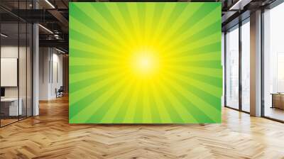 Green light beams	 Wall mural