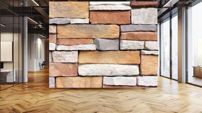 Stacked stone wall	 Wall mural