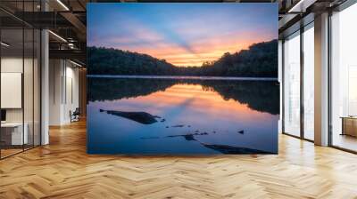 beautiful sunset over doe run lake kentucky Wall mural