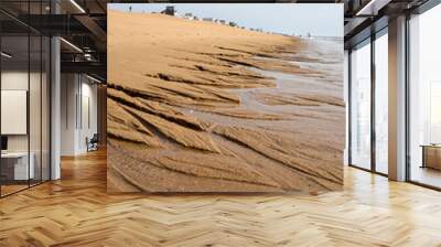 Ocean Coast sandy beach and blue horizon Wall mural