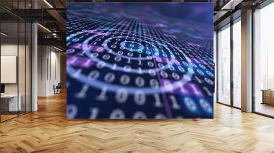 Binary code | Abstract background | 3d-illustration / 3D  Wall mural