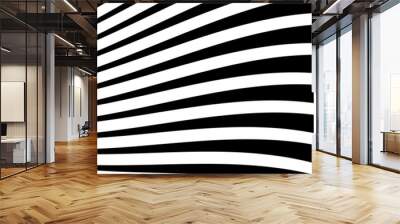 Abstract dark with white op art stripe line design background Wall mural