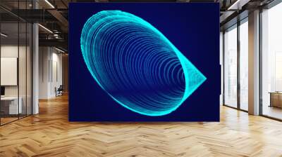 blue motion line bright gradient abstraction shine light Wall mural