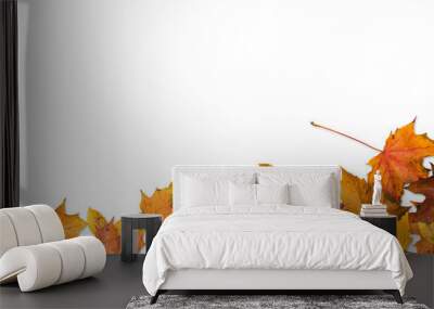 Autumn leaves border Wall mural