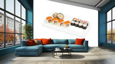 sushi, auf weißem Hintergrund, Foodfotografie Wall mural