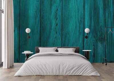 Teal Fence Vector Wall mural