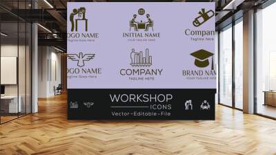 Set of vector line icons of business training for modern concepts, web and apps. Wall mural