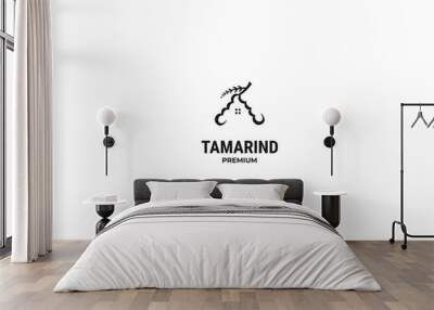 Flat illustration tamarind logo vector design idea Wall mural