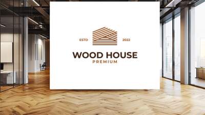 Home wood logo design vector graphic symbol icon illustration Wall mural