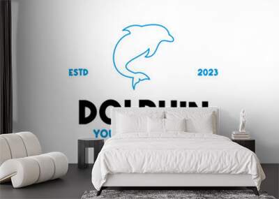 Vector dolphin logo design illustration idea Wall mural