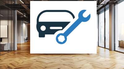 wrench, car, auto car repair icon Wall mural