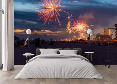 fireworks in panama city beach florida Wall mural