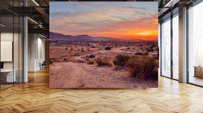 Beautiful Sunset In The Southern California Desert City Palmdale Wall mural