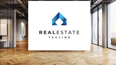 Modern Real Estate Logo Design Template Vector Modern Architecture Wall mural