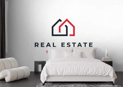 real estate logo concept architecture building logo design house logo home construction company logo realty rent home logo symbol icon vector template Wall mural