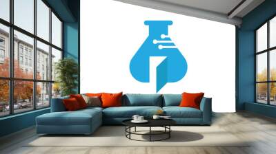 Laboratory Room vector logo template door symbol. - Vector  Wall mural