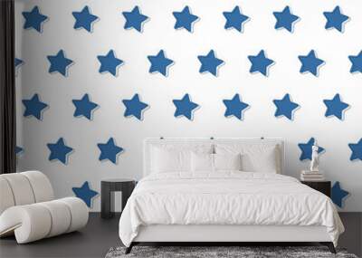 Vector blue stars seamless pattern Wall mural